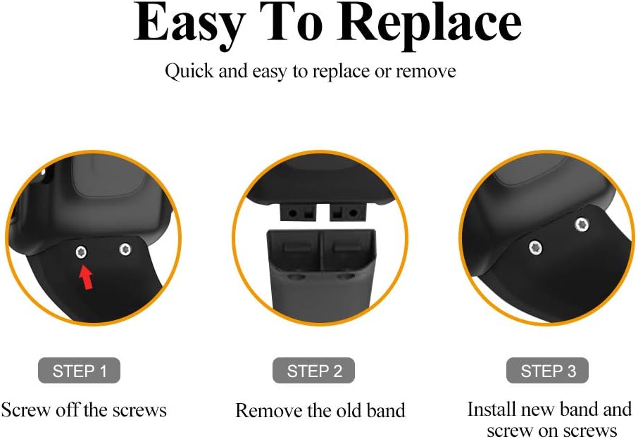 Meifox Compatible con la correa Garmin Forerunner 35, bandas de repuesto de silicona Solf para reloj Garmin Forerunner 35