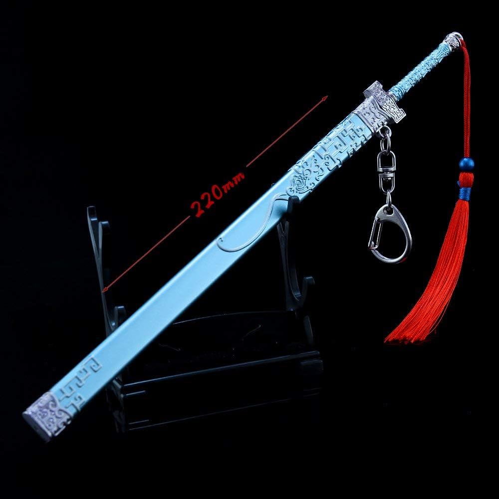 Gran maestro del cultivo demoníaco Chenqingling Lan Wangji Modelo de espada Figura de acción Arte Juguetes Colección Regalo, Gris