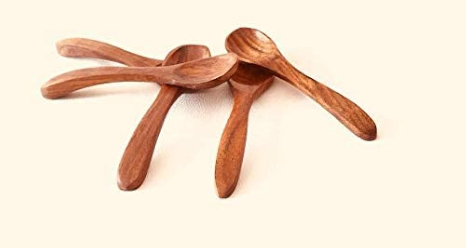 Garden Of Arts Cuchara Masala de madera (pequeña, 5 pulgadas) – Juego de 6