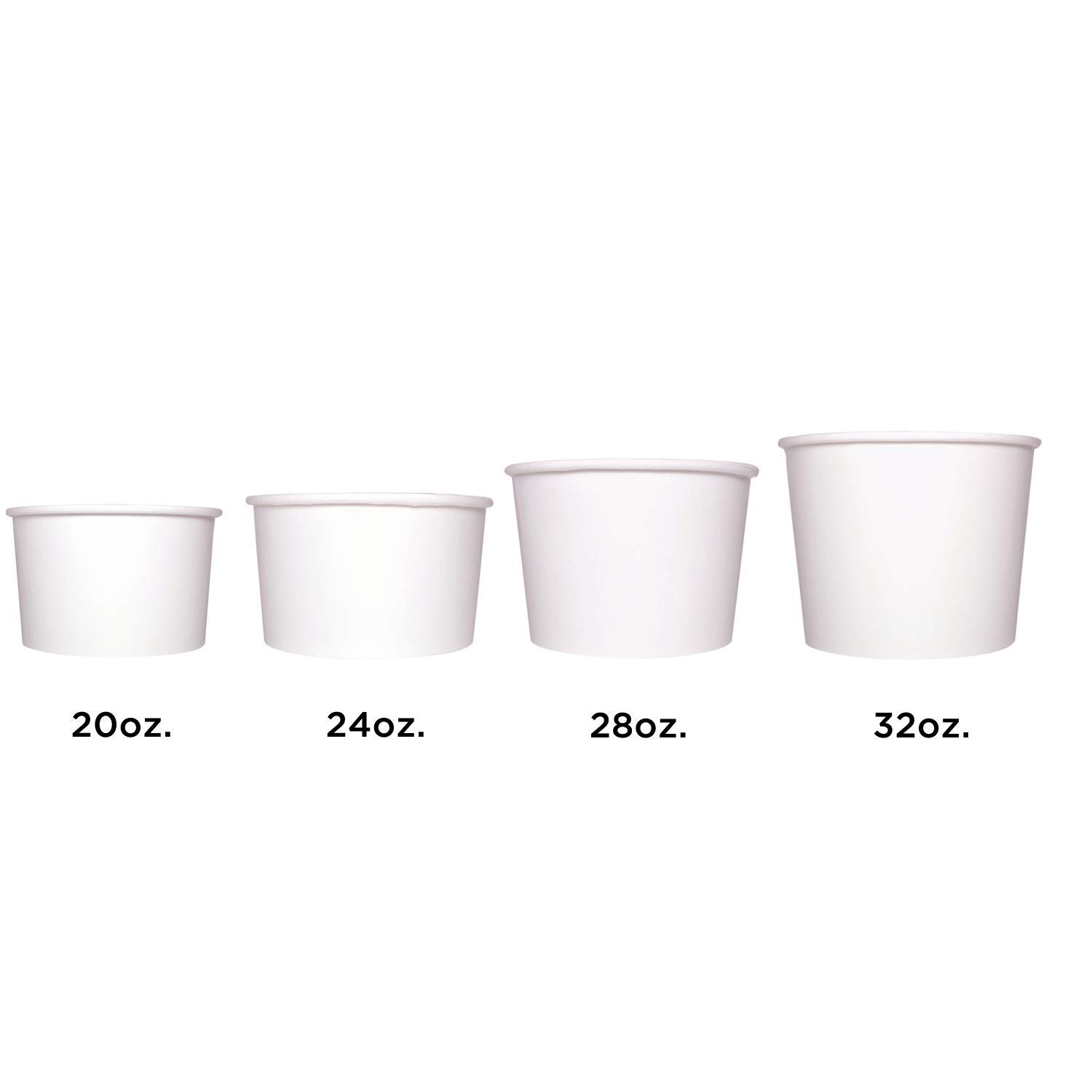 KARAT 28oz doble Poly container-142mm de alimentos, 600pcs (yogur contenedor de papel fríocaliente blanco) c-kdp28W