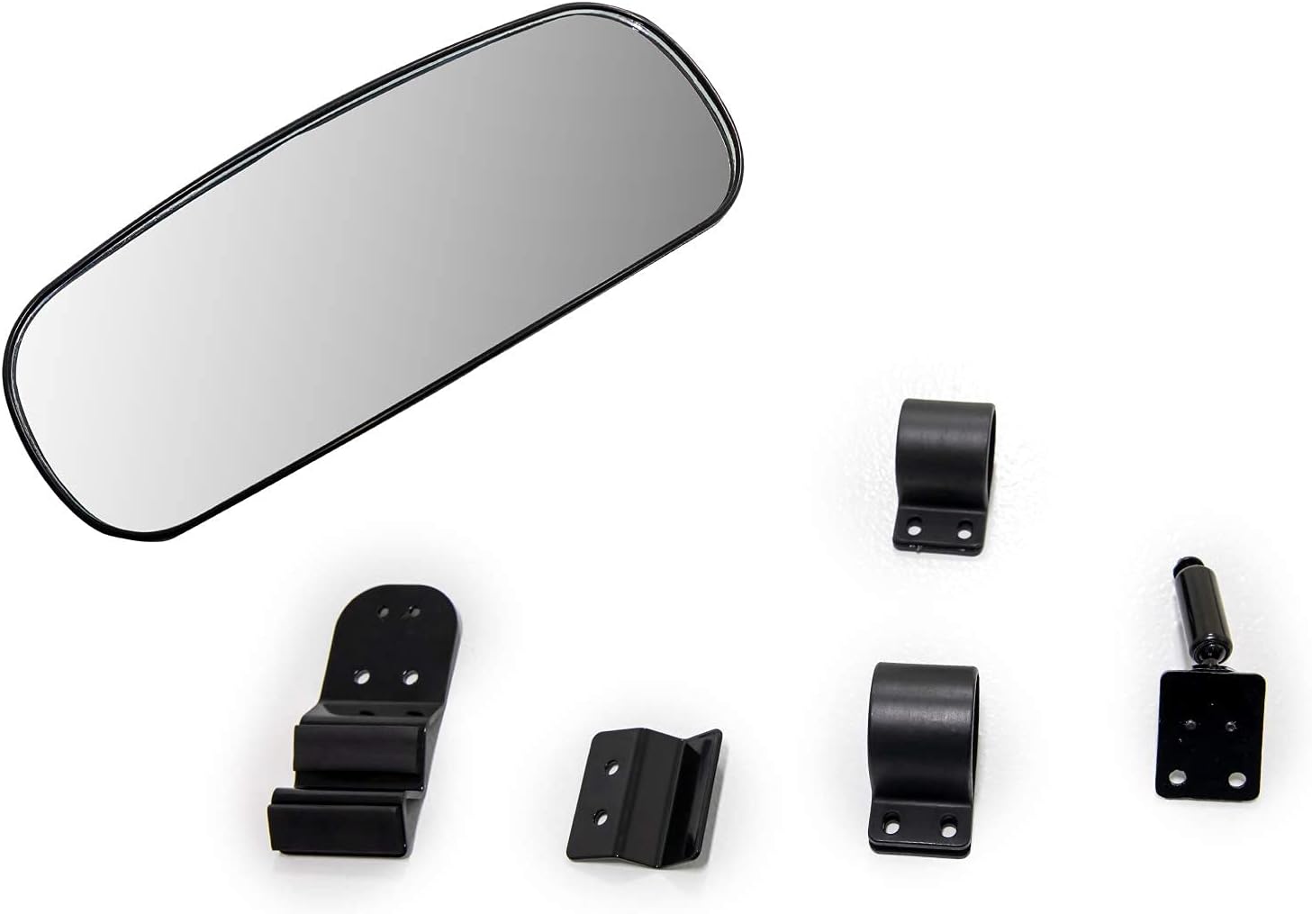 SuperATV Espejo retrovisor UTV para Polaris GeneralRangerRZR (ver ajuste)  Espejo retrovisor Polaris mide 10.25 x 4 pulgadas  Abrazaderas de 2