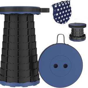 Taburete telescópico plegable portátil, taburete retráctil con mochila, taburetes de campamento resistentes y ligeros, para senderismo al aire Taburete telescópico plegable portátil, taburete retráctil con mochila, taburetes de campamento resistentes y ligeros, para senderismo al aire