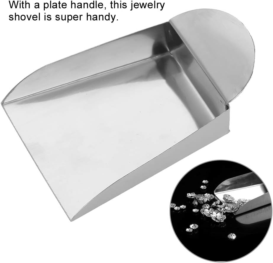 Espátula de joyería para cuentas de diamantes de piedras preciosas de perlas, herramienta de acero con mango de placa para clasificar espátula y