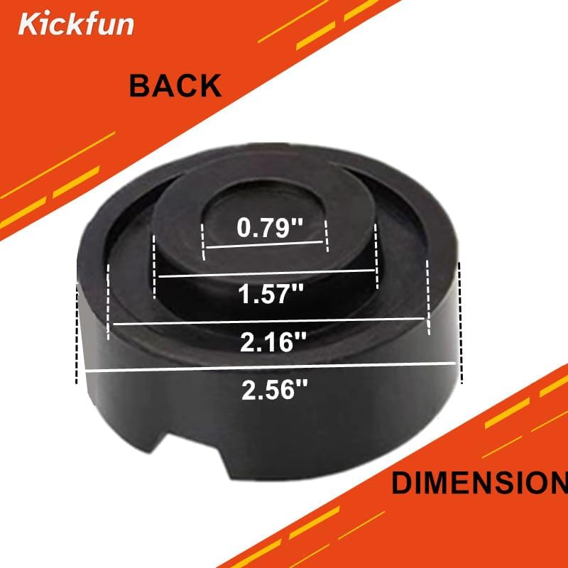 Adaptador de almohadilla de goma para gato de piso para varios gatos, protector lateral de soldadura duradero (2.56 pulgadas, 2 unidades)
