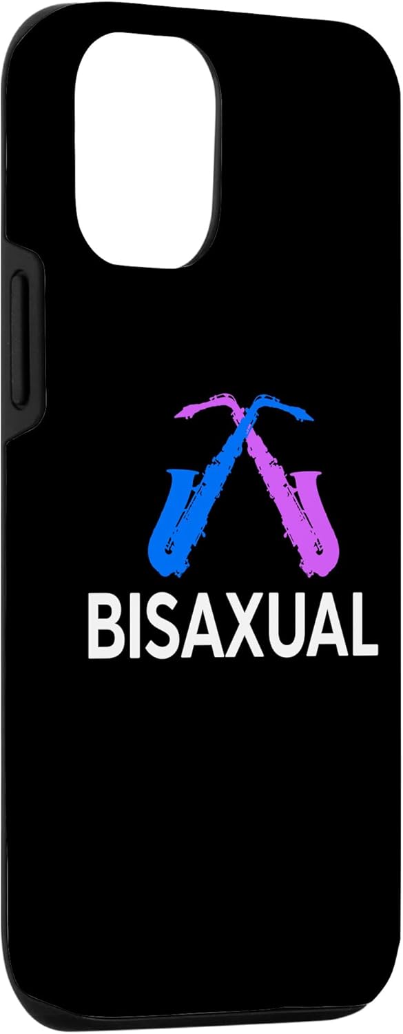 iPhone 13 Pro Bisaxual Saxophone Funny LGBT Bi Pride Colors Equality Humor Case