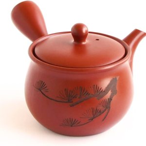 Kyusu – Tetera roja Tokoname yaki  Fabricado en Japón -11.5 fl oz11.4fl oz de capacidad  Japanese Tea KIMIKURA (filtro de malla fina incorporado) Kyusu – Tetera roja Tokoname yaki  Fabricado en Japón -11.5 fl oz11.4fl oz de capacidad  Japanese Tea KIMIKURA (filtro de malla fina incorporado)