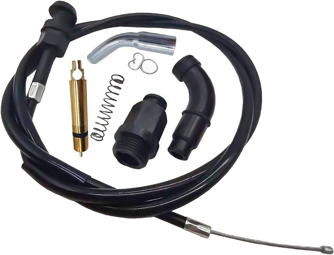 Kit de émbolo de cable de estrangulador y válvula de arranque compatible con Honda TRX350 Rancher 350 Fourtrax 300 350 Foreman 400 Choke Cable