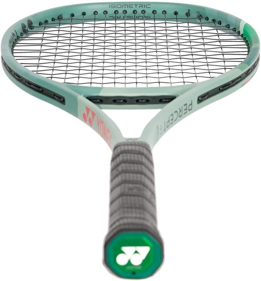 Yonex Percept 97H – Raqueta de tenis verde oliva con cuerda de raqueta Syn Gut en tu elección de color, flexible con precisión y tacto