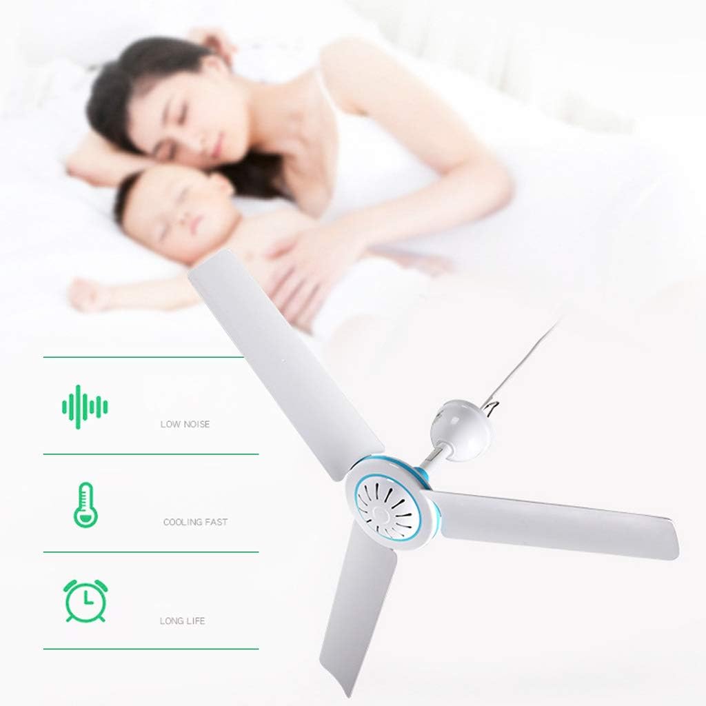 Ventilador de techo, ventilador de aire de 5 V, ventiladores colgantes alimentados por USB para acampar en la cama