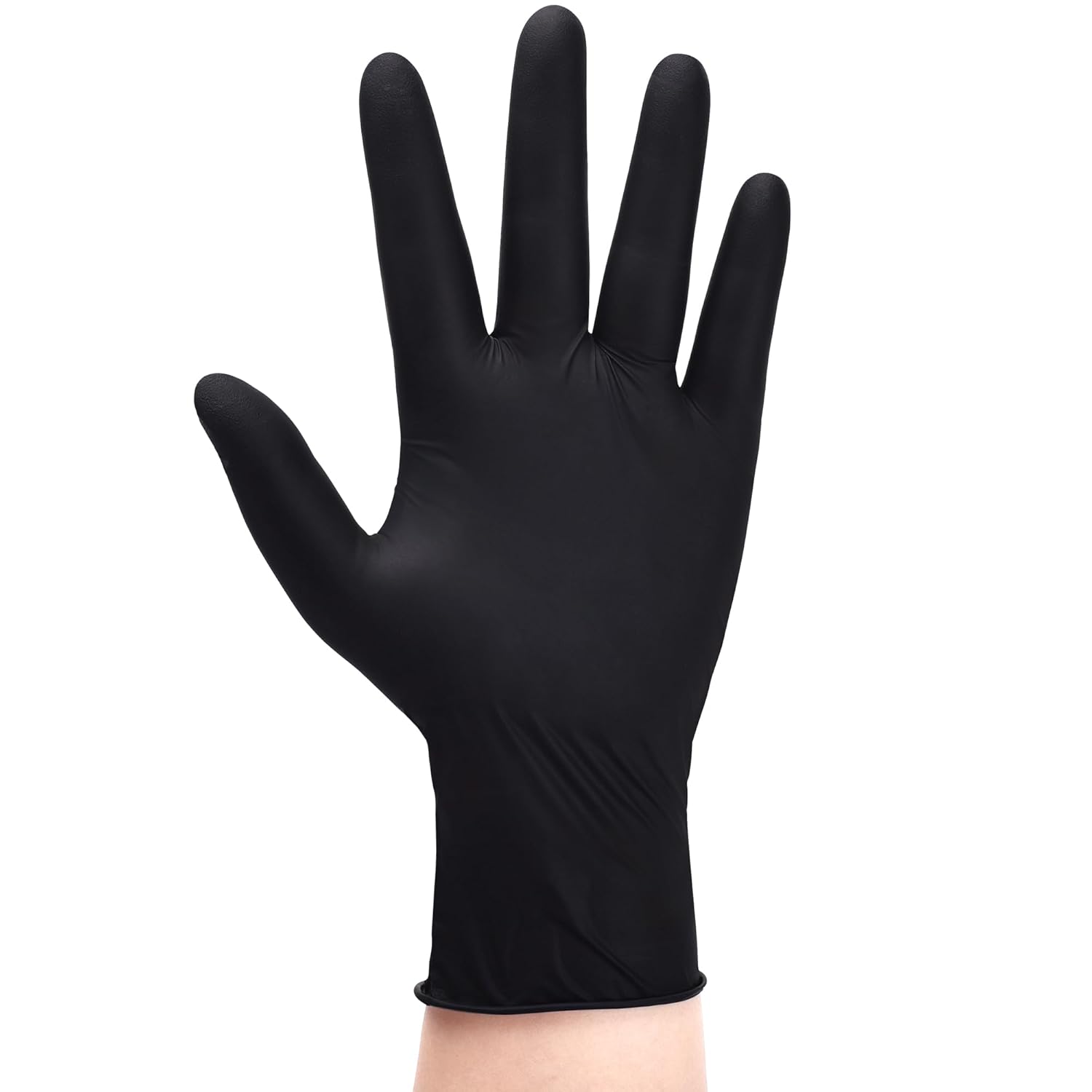 Schneider Guantes de nitrilo para examen, color negro, talla S, caja de 100 unidades, guantes desechables de nitrilo de 5 mil, sin látex, sin polvo,