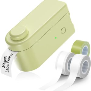 Makeid Máquina etiquetadora con cinta HD con 3 cintas, impresora de etiquetas portátil Bluetooth L1, impresora de etiquetas de mano, calcomanÃas Makeid Máquina etiquetadora con cinta HD con 3 cintas, impresora de etiquetas portátil Bluetooth L1, impresora de etiquetas de mano, calcomanÃas