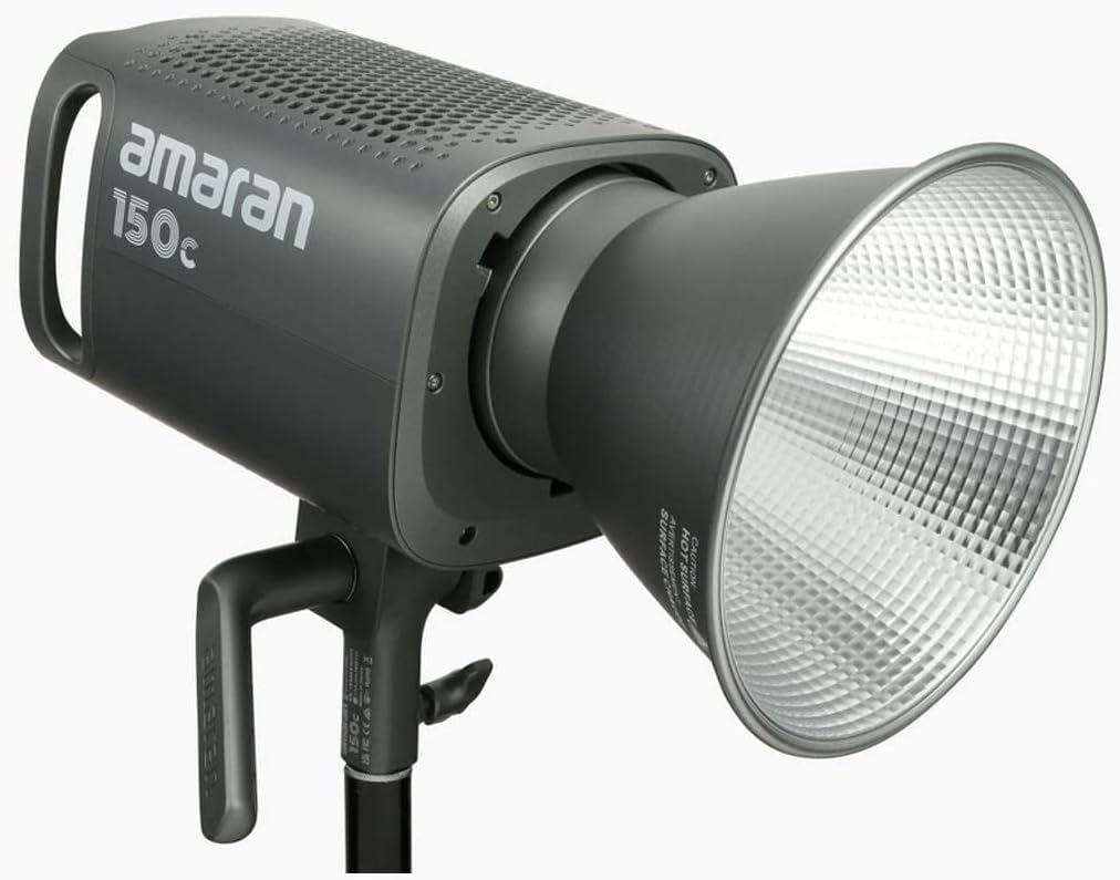 Aputure Amaran 150C RGBWW – Luz de video LED a todo color, 150 W, bicolor, 2500 K a 7500 K, montaje Bowens, luz continua, control de aplicación