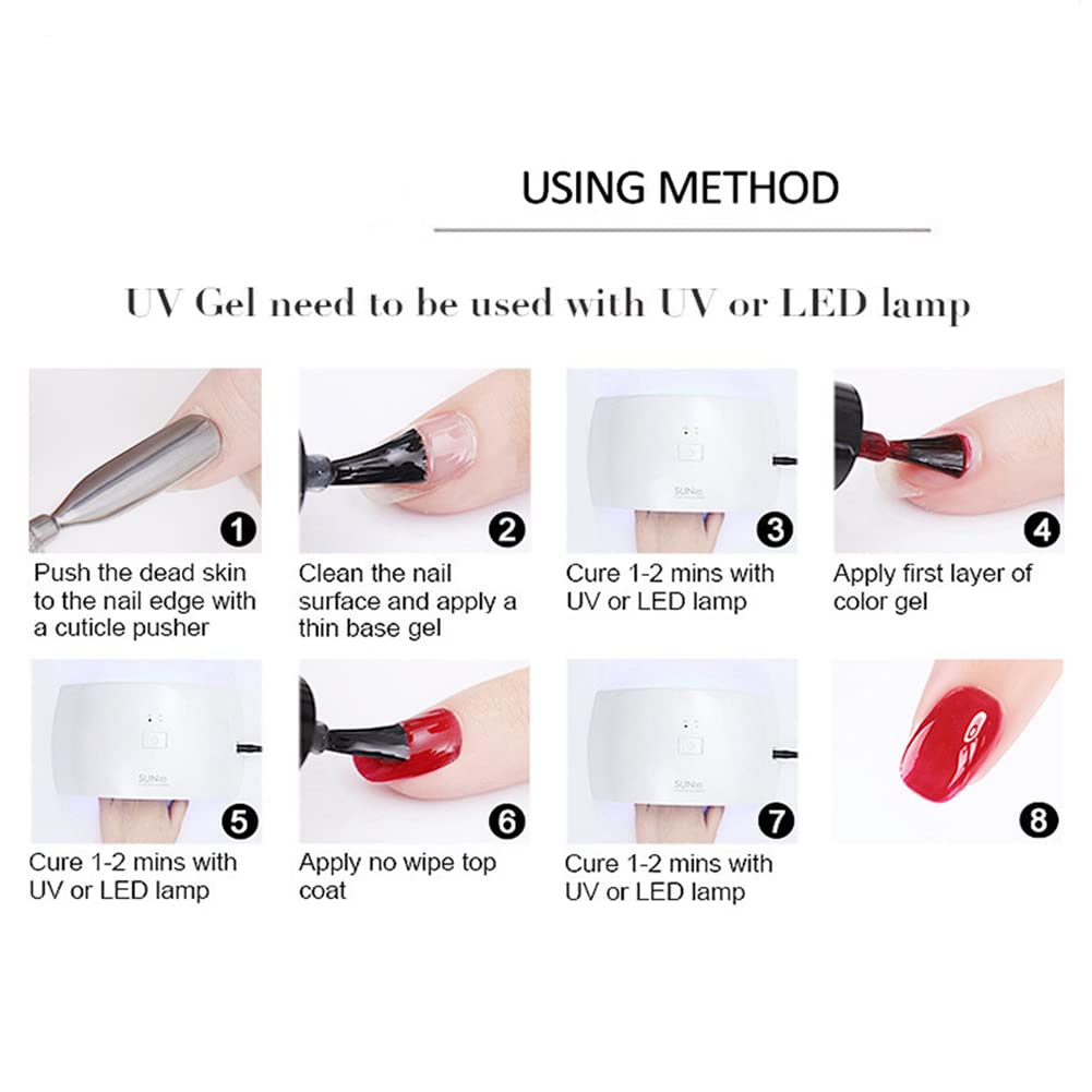 ITUTU Esmalte de uñas de gel blanco lechoso, 0.3 fl oz (0.3 fl oz), esmalte de gel translúcido de color gelatina de color UV LED para curar la luz