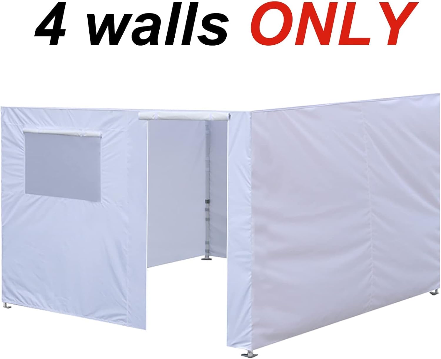 Eurmax Paredes con cremallera de Estados Unidos para tienda de campaña desplegable fácil de 10 x 10, kit de pared lateral de recinto completo con