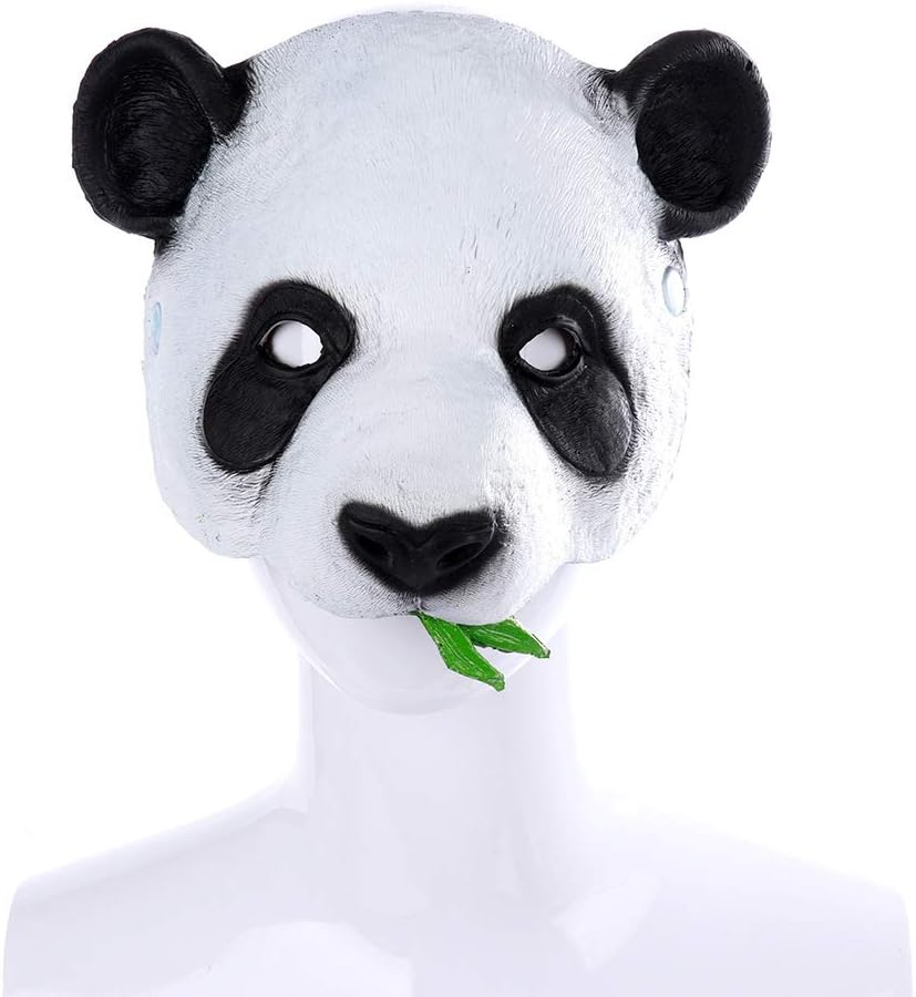Aiffort 1 máscara de animal de Halloween, máscara de panda, linda máscara de panda para Halloween, fiesta de disfraces, accesorios de cosplay
