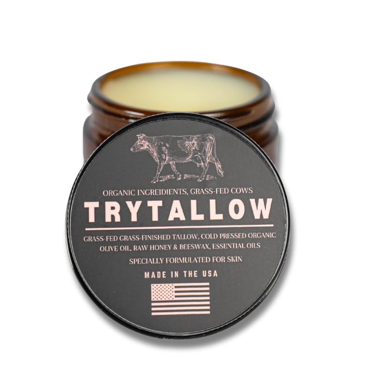 Bálsamo de miel de ternera – Crema facial orgánica alimentada con pasto con miel y aceite de oliva, para eczema, rosácea, bebé, acné (2 onzas)