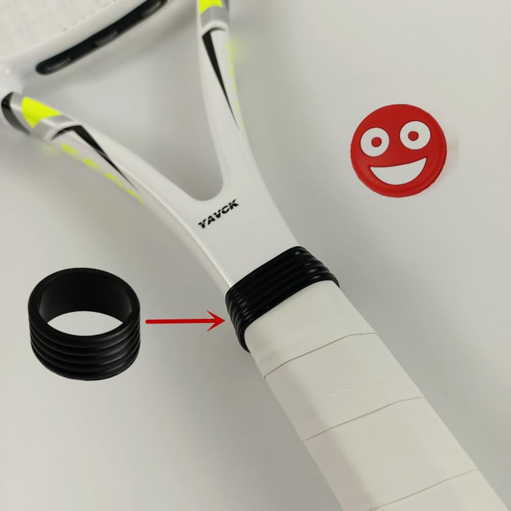 Cinta de agarre de raqueta de tenis de 10 colores con regalos (anillo o amortiguador), envuelve tu raqueta para un alto rendimiento, para raquetas