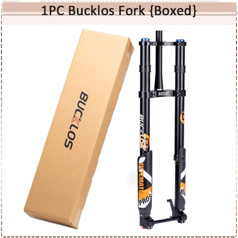 BUCKLOS Fat Tire 5.0 2026 pulgadas Air Electric Mountain Bike Horquilla de suspensión invertida, eje pasante de 0.591 x 5.906 in, 1407.087 in,