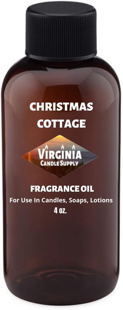 Aceite de fragancia de casa de campo de Navidad (botella de 4 onzas) para hacer velas, hacer jabón, fabricación de tartas, aerosoles de habitación,