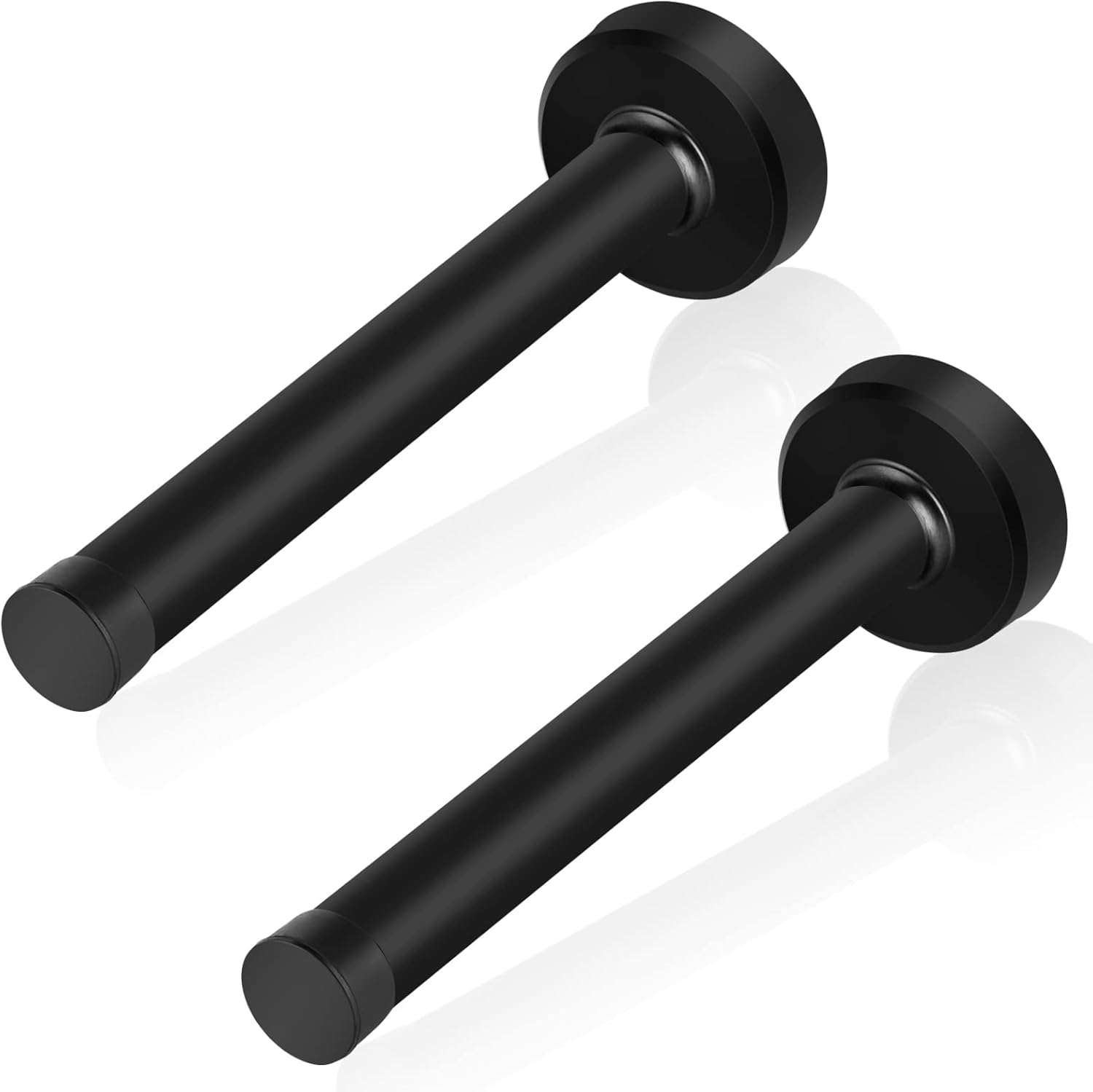 Topes de puerta, tope de puerta largo, tope de puerta de 5 pulgadas, topes de puerta negros para montaje en pared, tope de puerta de acero