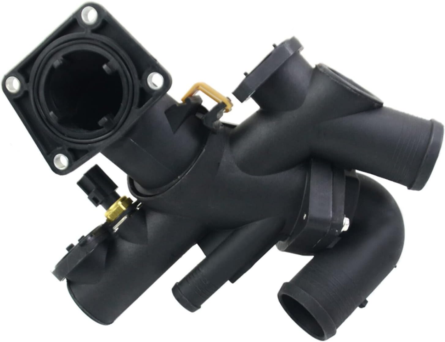 Conjunto de carcasa de termostato de refrigerante de motor compatible con Jaguar 4.2L 5.0L V8 Gas S-Type XF XJ8 XJR XK XK8 XKR Base OE# AJ811793