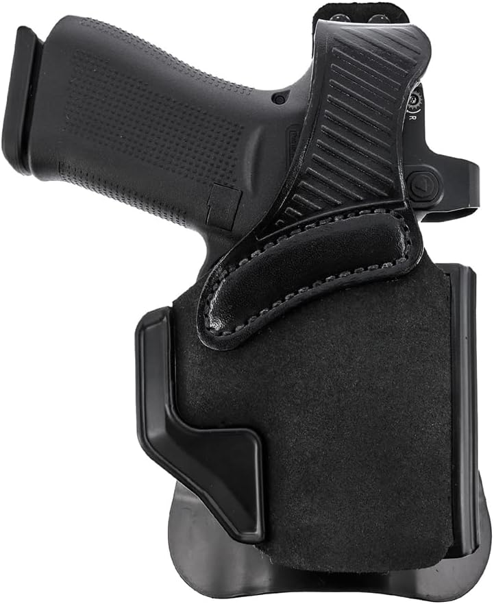 Galco Holsters W2-800RB Wraith 2.0 – Funda para cinturón compatible con Glock 43 consin puntos rojos, mano derecha, acabado negro