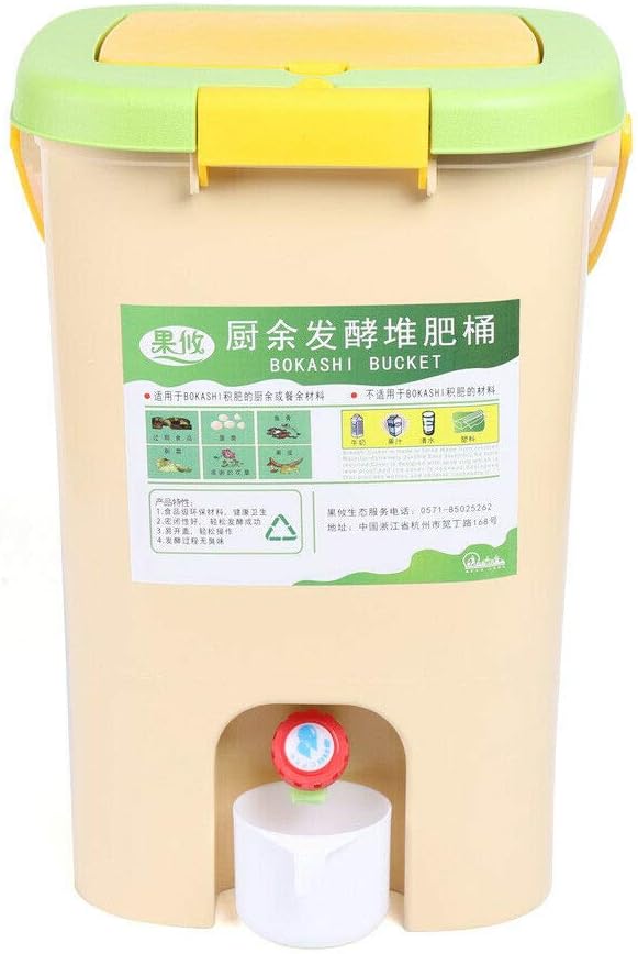 Contenedor de compostaje de interior de 21L, reciclador de alimentos Upthehill y contenedor de compost de cocina, contenedor de compostaje para