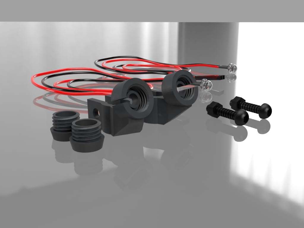 Luces traseras y luces antiniebla para Arrma Fireteam Scale Kit de luces Plug & Play