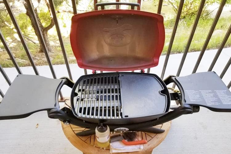 CF55H – Plancha de cocina de hierro fundido de 12.5 x 8.5 pulgadas para Weber 6558 Reemplazo para parrillas Weber Q100 Q120 Q140 Q1000 Q1200 Q1400