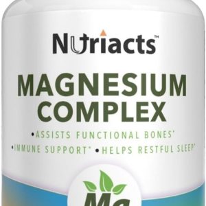 Complejo de magnesio 60 cápsulas energía 4 en 1, estado de ánimo, sueño, apoyo digestivo con aquamina, suave al estómago, fórmula de alta absorción Complejo de magnesio 60 cápsulas energía 4 en 1, estado de ánimo, sueño, apoyo digestivo con aquamina, suave al estómago, fórmula de alta absorción