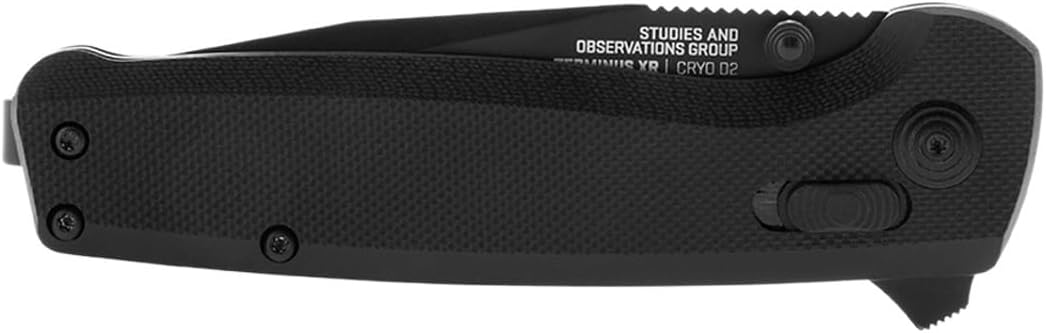 SOG Terminus XR G10 – Cuchillos plegables de bolsillo ambidiestros resistentes EDC  Mango G10  Hoja de acero D2 resistente al desgaste