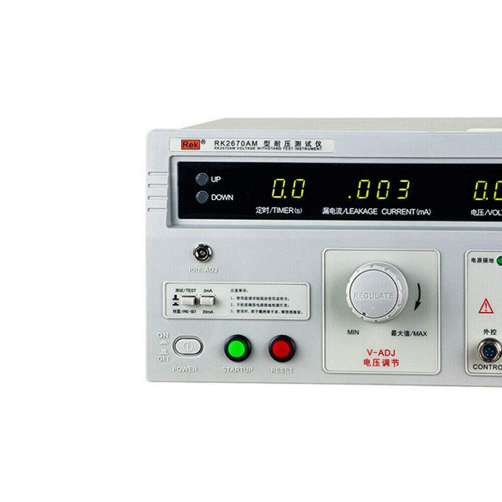 Probador Hi-Pot, RK2670AM 110V 5KV Probador de Resistencia de Voltaje de CA de Corriente Hi-Pot Herramienta de Prueba de Resistencia de Aislamiento