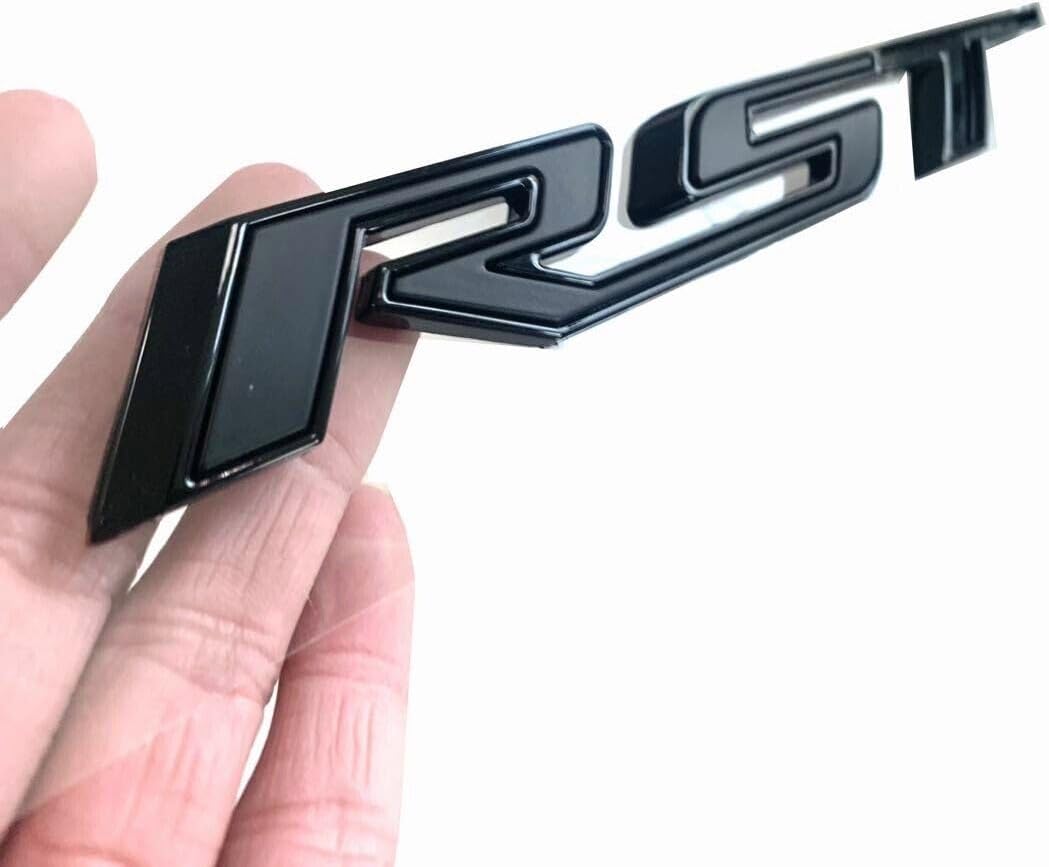 Juego de 4 piezas de placa de identificación para Silverado RST Z71 Tailaget 3D, repuesto para Silverado 1500 2500 3500 HD 2019-2023 (negro