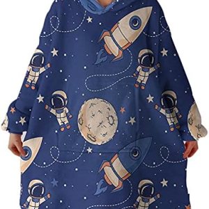 Sleepwish White Doodle Magic by Brizbazaar – Manta de gran tamaño con capucha y bolsillos profundos Sleepwish White Doodle Magic by Brizbazaar – Manta de gran tamaño con capucha y bolsillos profundos