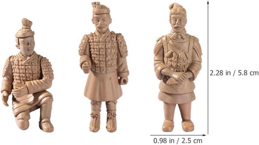 Abaodam 9 unidsset de estatuas de guerreros de terracota Xian China terracota guerreros carro y caballo modelo China Qin dinastía guerreros