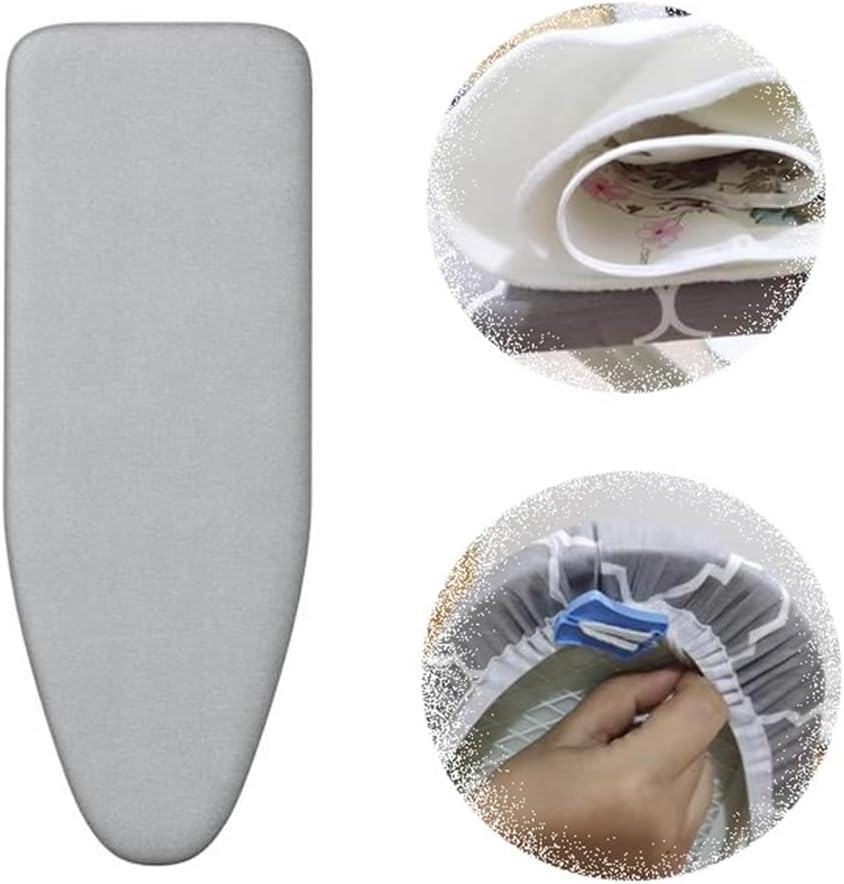 Funda gruesa para tabla de planchar y almohadilla de repuesto para tabla de planchar negra y azul, 36 x 12 pulgadas, 39 x 13 pulgadas, 43 x 13