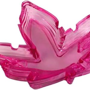 Kheper Games Cenicero de hoja rosa de vidrio 5 pulgadas de ancho marihuana 420 marihuana fiesta regalo Kheper Games Cenicero de hoja rosa de vidrio 5 pulgadas de ancho marihuana 420 marihuana fiesta regalo