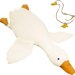 Peluche de ganso de 35.4 pulgadas, suave pato de peluche, cisne gigante blanco, almohada para dormir para niñas y niños (blanco, 35.4 pulgadas) Peluche de ganso de 35.4 pulgadas, suave pato de peluche, cisne gigante blanco, almohada para dormir para niñas y niños (blanco, 35.4 pulgadas)