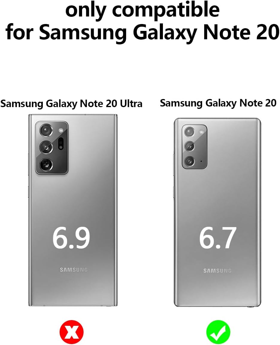 Funda magnética degradada para teléfono Samsung Galaxy Note 20 5G, compatible con MagSafe, protección de película de lente de cámara, a prueba de