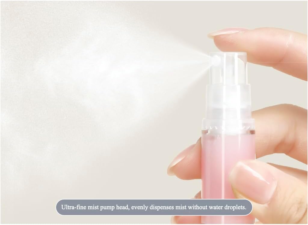 Botella de bomba de crema cosmética sin aire, dispensador de tamaño de viaje, recipientes recargablesbase botella de bomba de viaje en diseño estilo