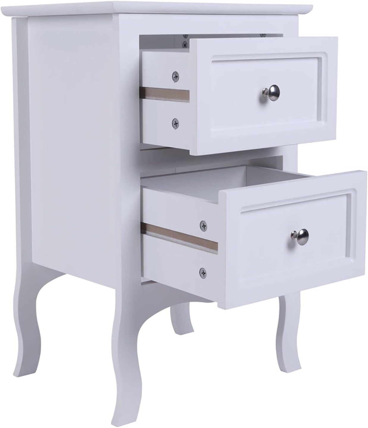 BIVVI Mesita de noche con 2 cajones, estilo granja, mesita de noche, mesita de noche, mesita de noche, mesa auxiliar pequeña, cómoda, sofá, mesa
