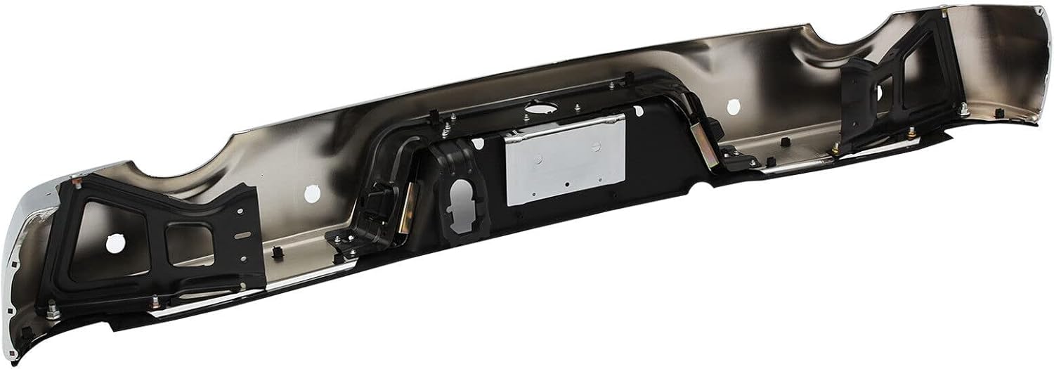 Parachoques trasero cromado de acero para Dodge Ram 1500 2009-2018, Ram 2500 3500 2010-2012, modelos con doble escape y asistencia de estacionamiento