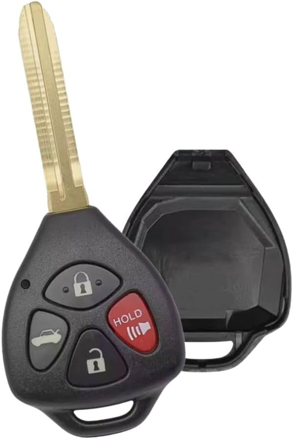 1 funda para llave remota sin llave con almohadilla de 4 botones HYQ12BBY GQ4-29T para Avalon 2008-12 Camry 2009-11 Corolla 2009-13 Venza