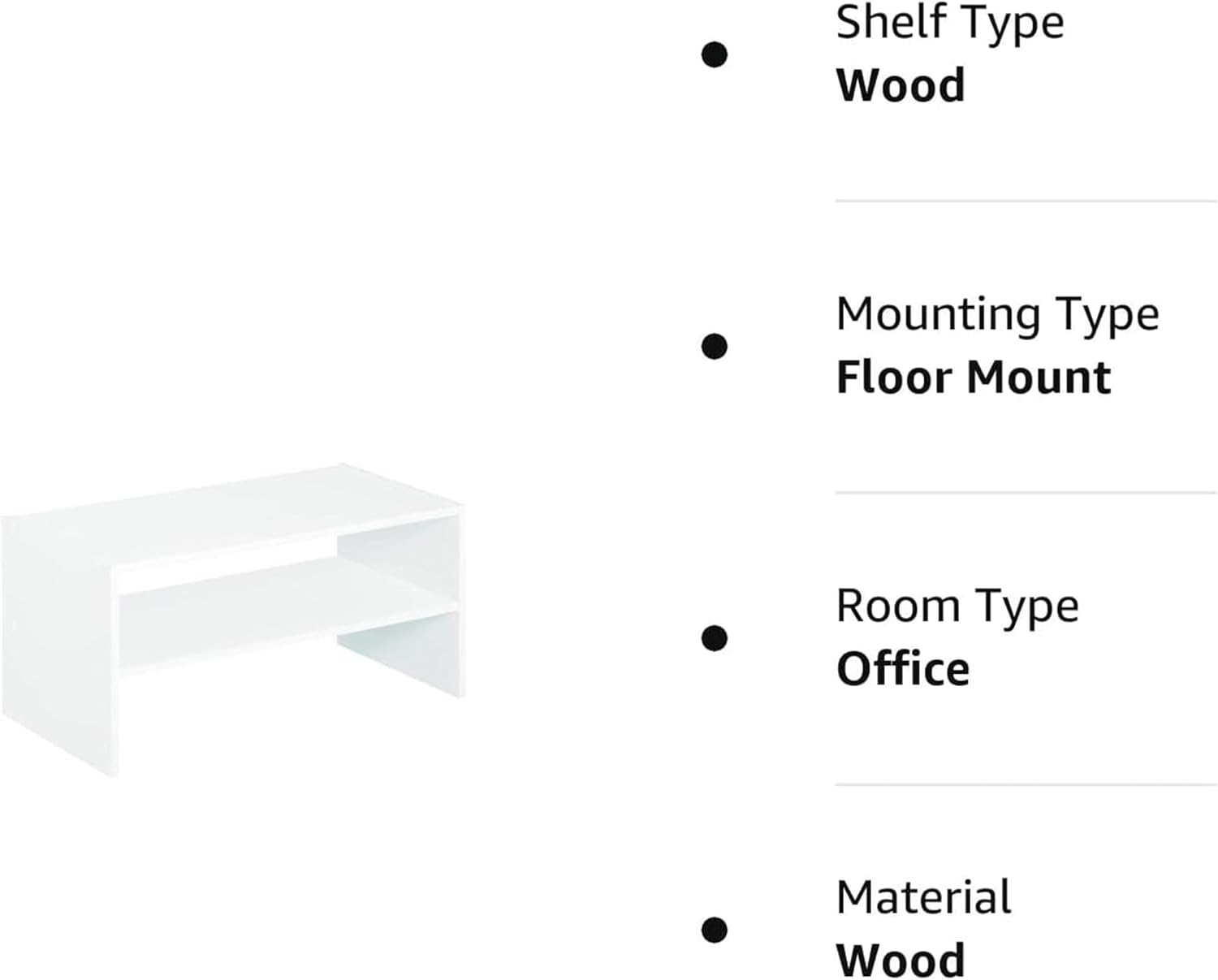 Organizador ClosetMaid horizontal, Laminado en madera, Blanco, 24 – pulgadas