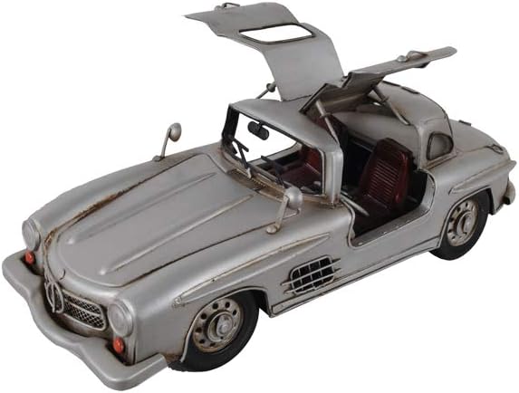 Old Modern Handicrafts Mercedes Benz Modelo de coche  300L Gullwing Silver Réplica Modelo  A para entusiastas de los coches vintage para el hogar y