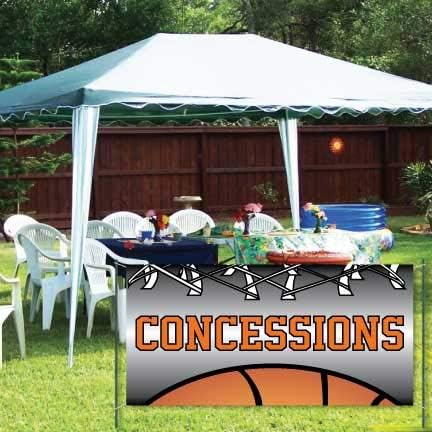 VictoryStore Cartel de concesiones de baloncesto  Cartel de concesiones de baloncesto de vinilo impermeable (3 pies x 5 pies)