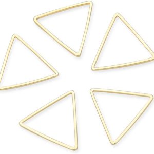 Adabele BF72-1 – 50 piezas de eslabones triangulares dorados resistentes al deslustre, conector geométrico de 0.472 pulgadas, marco de bisel de Adabele BF72-1 – 50 piezas de eslabones triangulares dorados resistentes al deslustre, conector geométrico de 0.472 pulgadas, marco de bisel de