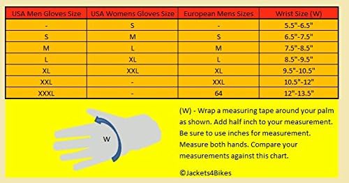 Jackets 4 Bikes Guantes de motocicleta para hombre, de cuero de primera calidad, protectores de calle, con gel, acolchados, guantes de motociclista,