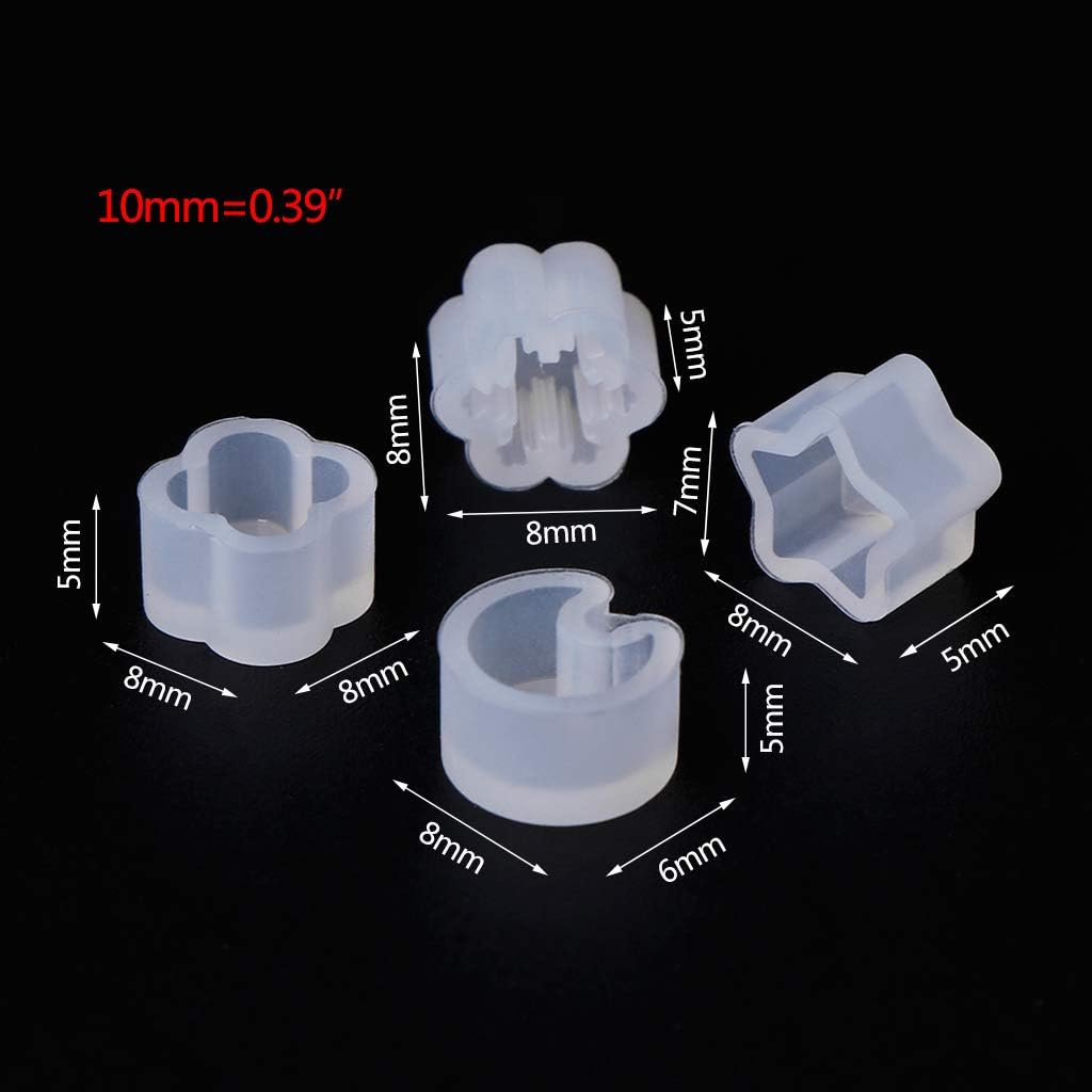 8 pares de aretes pequeños de resina de resina epoxi kit de fabricación de joyas colgante molde de silicona UV DIY aretes de oreja decoración de