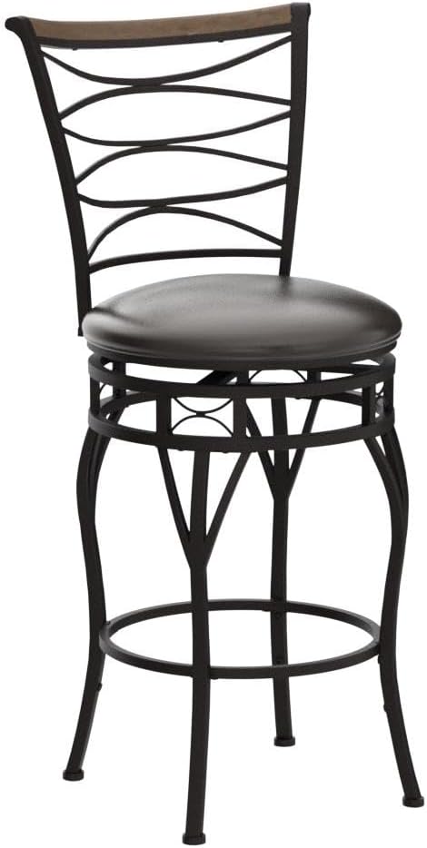 KATDANS Juego de 2 taburetes de bar giratorios de 2429 pulgadas, altura de asiento ajustable con respaldo, taburetes de isla de cocina de piel